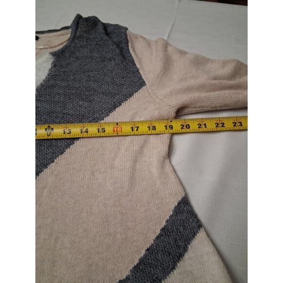 VTG Style & Co Size L Knit Sweater Tunic Dress Long Sleeve Fuzzy Fur Grandma - Picture 7 of 9